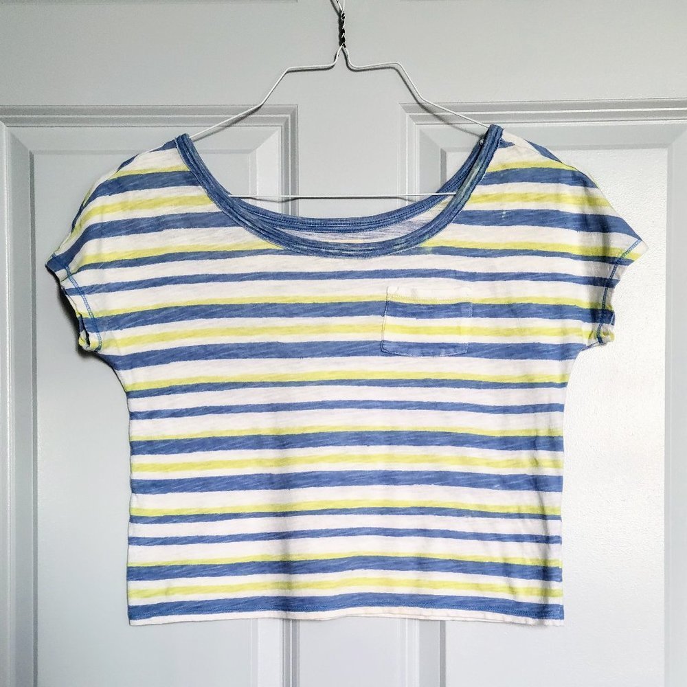AERIE Cropped Striped Tee NWoT